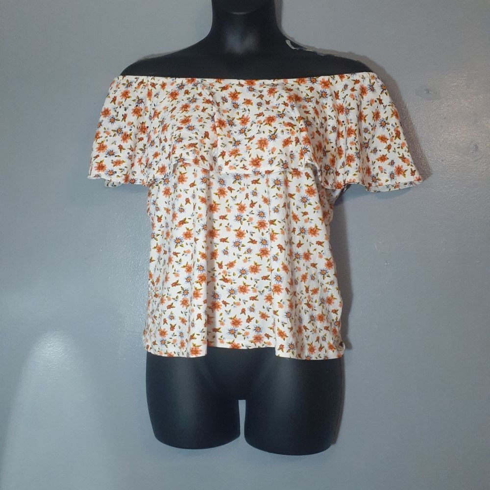 Full Circle Trends Floral Off-Shoulder Blouse